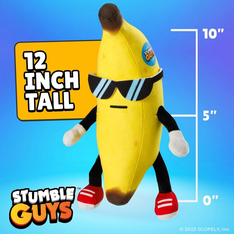 Brinquedos de pelúcia de personagens macios e fofinhos, Coleção Plush, Mr. Stumble, Coleção Primavera, Banana Guy, 12 in