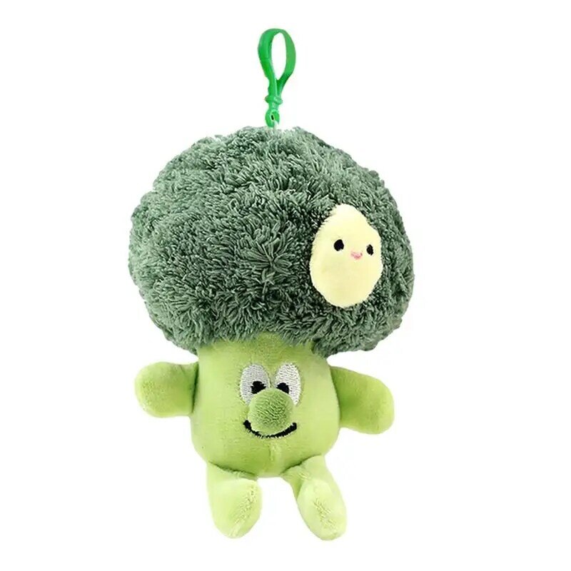 Broccoli Plushie farcito bambola cibo peluche borsa appesa divertenti portachiavi ciondoli carini creativi per portafoglio zaino borsa