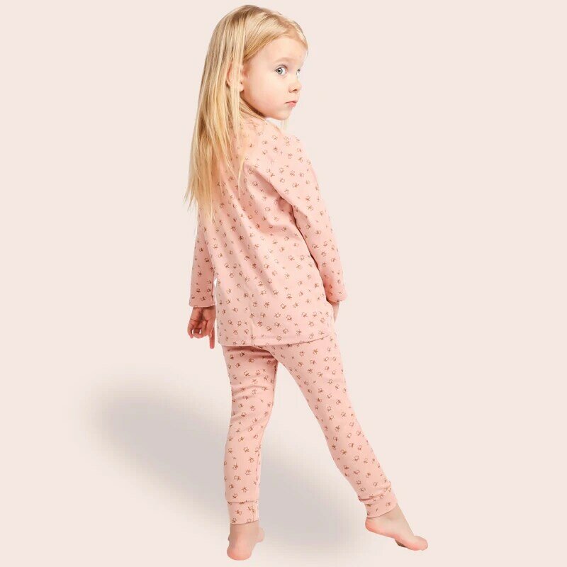 Modamama-赤ちゃんのジャンプスーツ,2ピース,花柄,柔らかい綿のロンパース,長袖,新生児用パジャマ