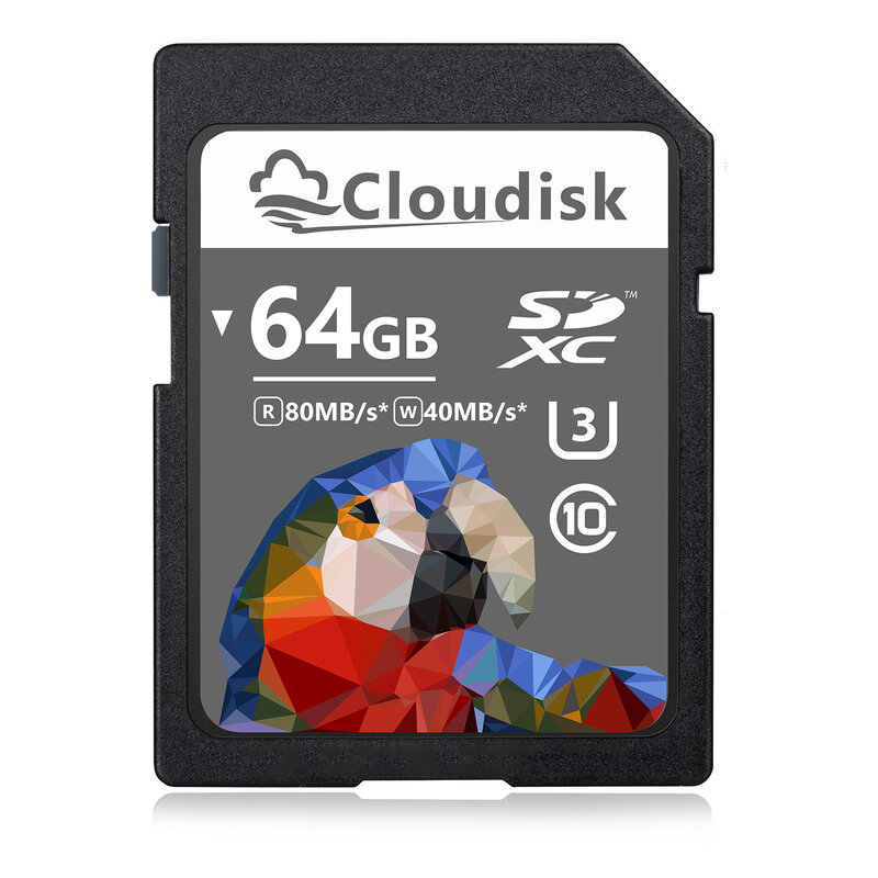 Clouddisk 카메라용 SD 카드 클래스 10, 8GB, 16GB, 32GB, 64GB, 128GB, U3 앵무새 모티브 클래스 6, 4GB 메모리 카드