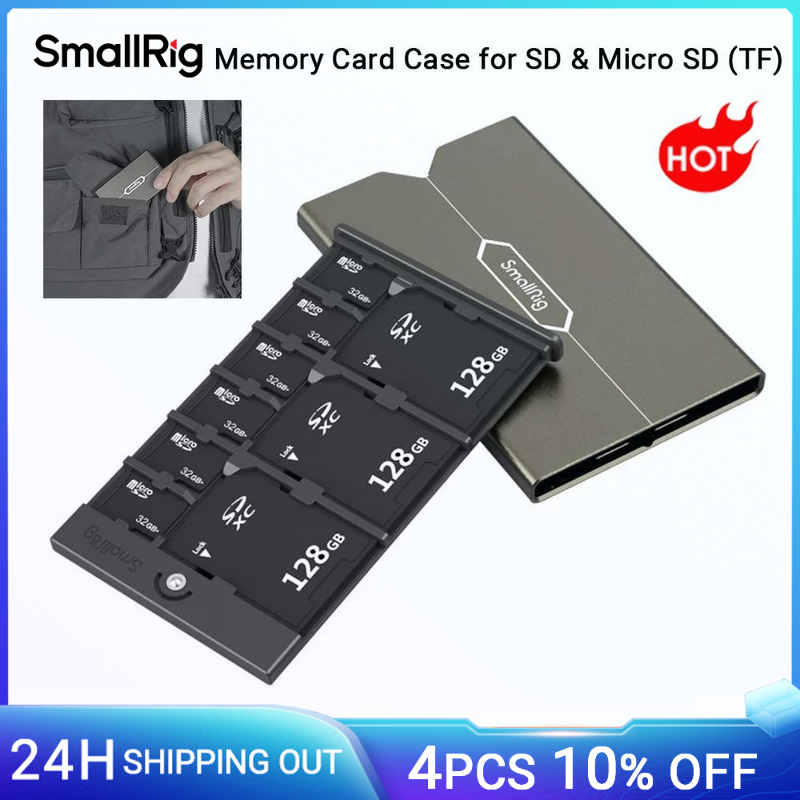 SmallRig-메모리 카드 케이스 및 SIM 카드 홀더, SD, Micro SD, SIM 카드 DSLR 소니 카메라 사진 비디오 촬영-2832