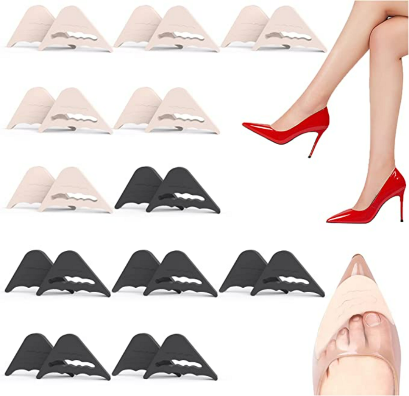 Almofada de inserção antepé ajustável para mulheres, palmilhas de enchimento de pés, almofadas antidor, almofada meia esponja, salto alto, EVA, 2 pares