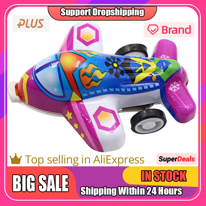 Mainan pesawat kecil tarik anak-anak mainan Model pesawat terbang Mini warna-warni inersia untuk anak laki-laki hadiah Hots Drop Shipping