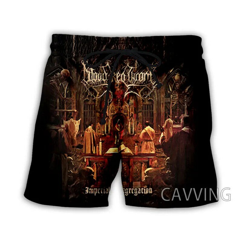 CAVVING-Shorts de plage College en 3D Blood Red Throne Band, Streetwear d'été, Shorts décontractés à séchage rapide, Shorts de survêtement pour femmes et hommes