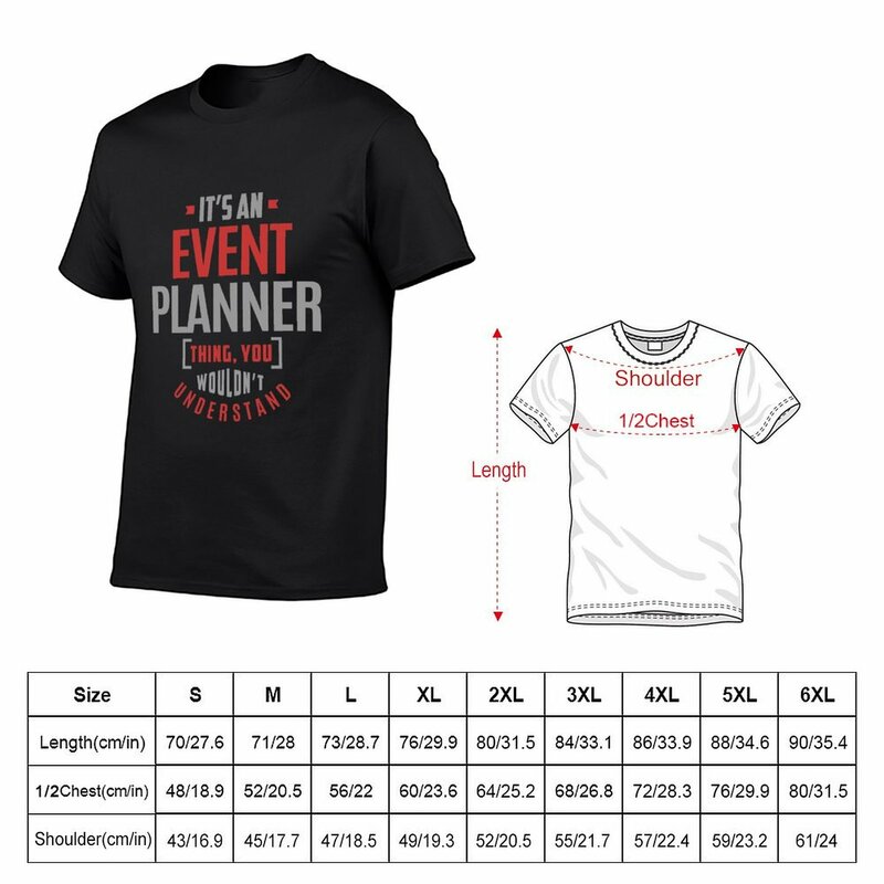 Koszulka Event Planner ponadgabarytowe ubrania anime ubrania kawaii duże i wysokie t-shirty dla mężczyzn