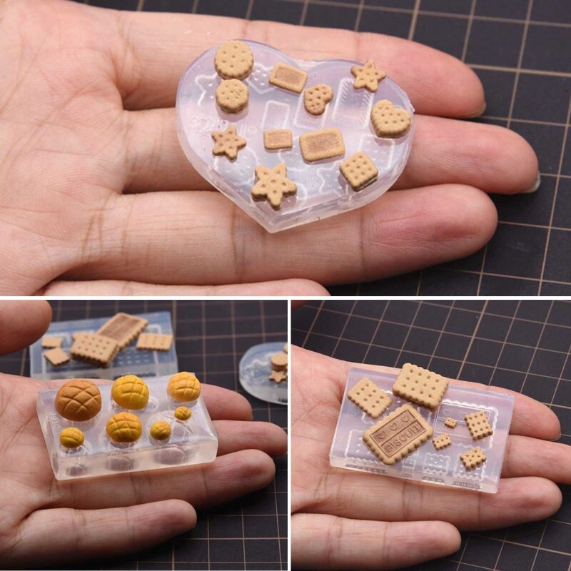 DIY Handwerk Gießen Backen Werkzeug Mini Lebensmittel Dessert Kristall Epoxy Harz Mold Kuchen Süßigkeiten Schokolade Silikon Form
