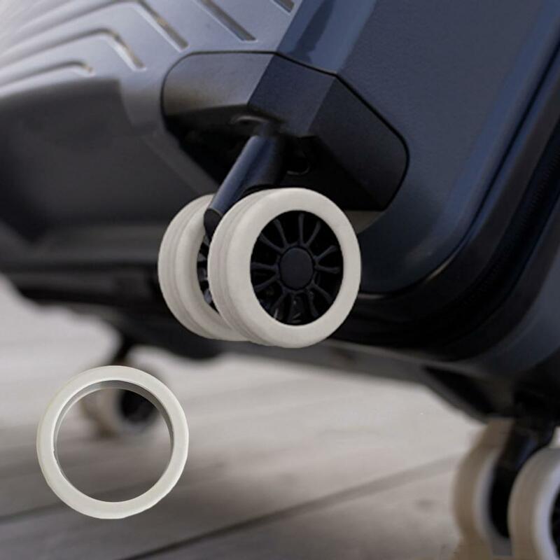 16Pcs Luggage Caster Wheel Cover Silicone Noise-Free Waterproof Trunk Travel Suitcase Protector Cushion Luggage Accessories