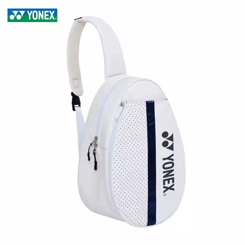 2023 New Yonex Tennis Badminton Racquet Bag 3 Pieces One Shoulder Mini Compact Lightweight Portable White Chest Bag Shoulder Bag