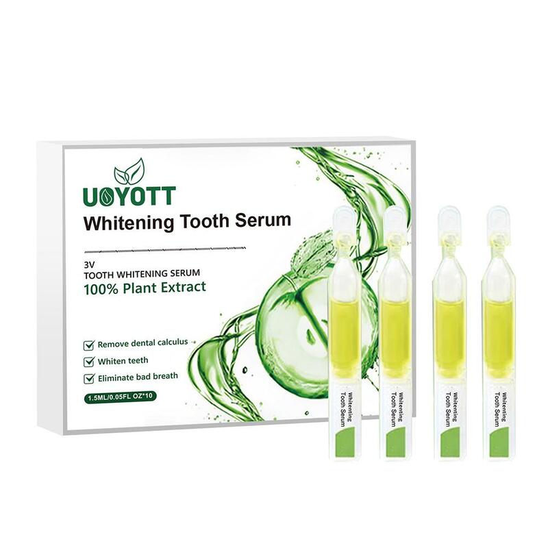 Natürliche Minze Geschmack Zahn aufhellung Essenz Mundpflege Zähne Reinigung Ampulle Flecken wirksame Zahnpasta entfernen 15ml Serum n1v6
