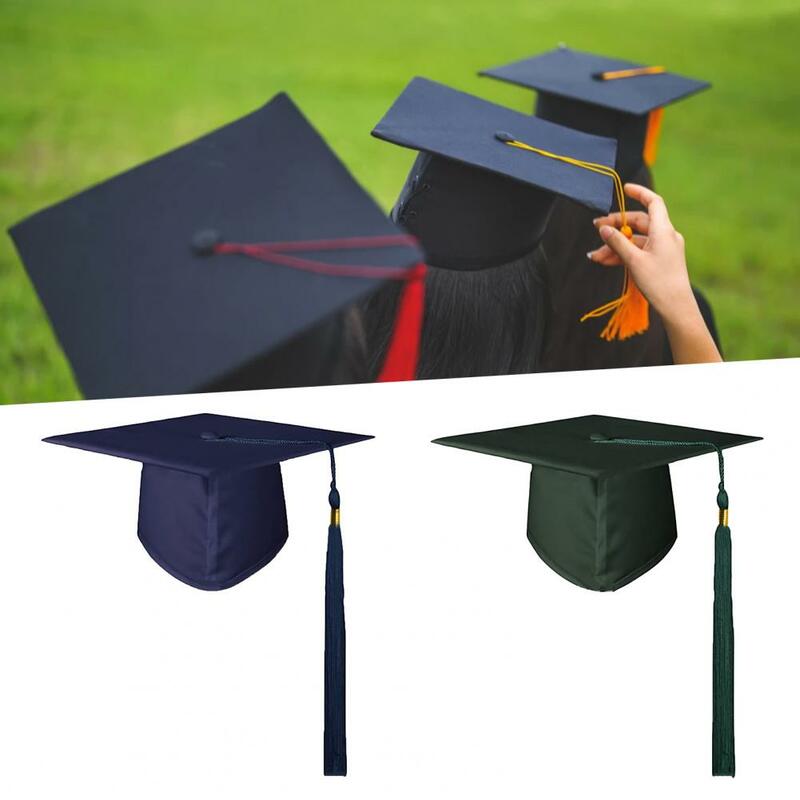 قبعة أكاديمية للعزاب والطبيب مع شرابة للطلاب ، قبعة التخرج ، لوح الملاط ، قماش لا ينسى ، ملون ، سيد