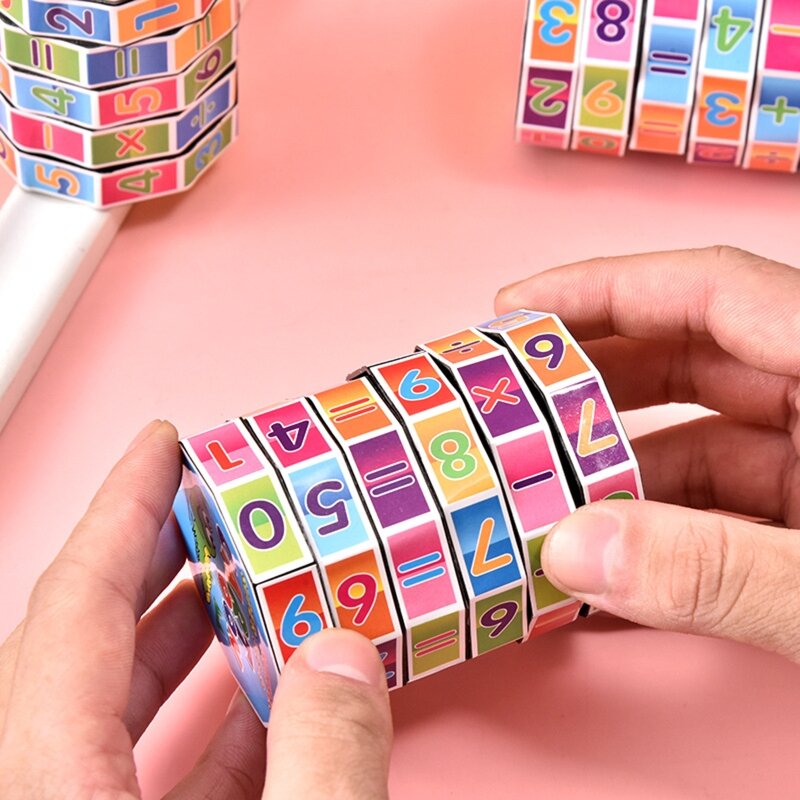 เด็ก Montessori Magic Cube คณิตศาสตร์ของเล่นเด็กคณิตศาสตร์เลขคณิตการศึกษา Spinning บล็อกเด็กการเรียนรู้ของเล่นก่อนวัยเรียน