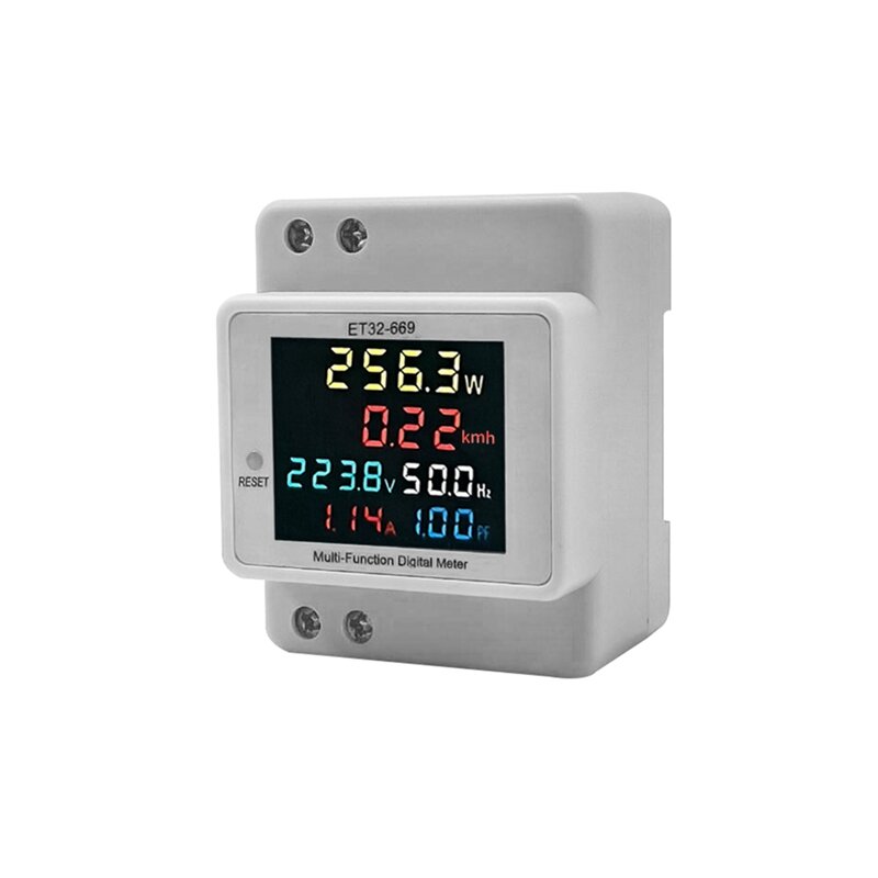 Electricity Meter Intelligent Electricity Meter 220V Voltage Current Power Frequency Factor Meter Rail Type Meters