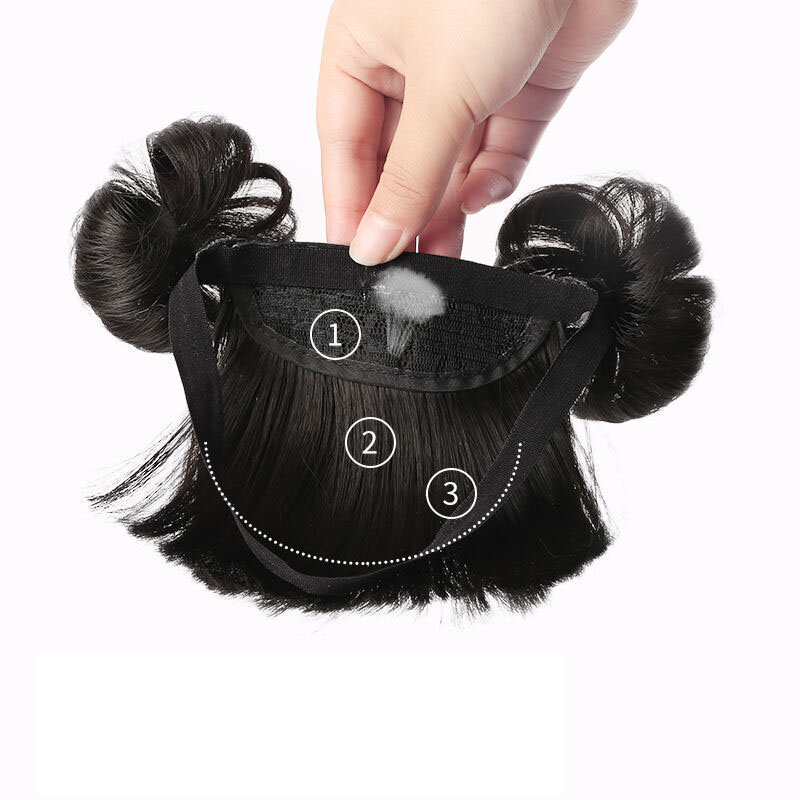 Синтетический Топпер, искусственный милый парик для девочек, шляпа, парик, натуральный парик для детей, косплей для детей