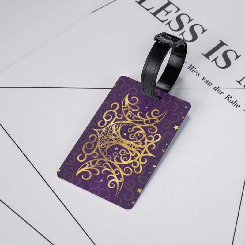 Potrójne bogini księżyca etykiety na bagaż na walizki moda gotycka Pentagram czarownica czary etykietki na bagaż prywatności okładka identyfikator