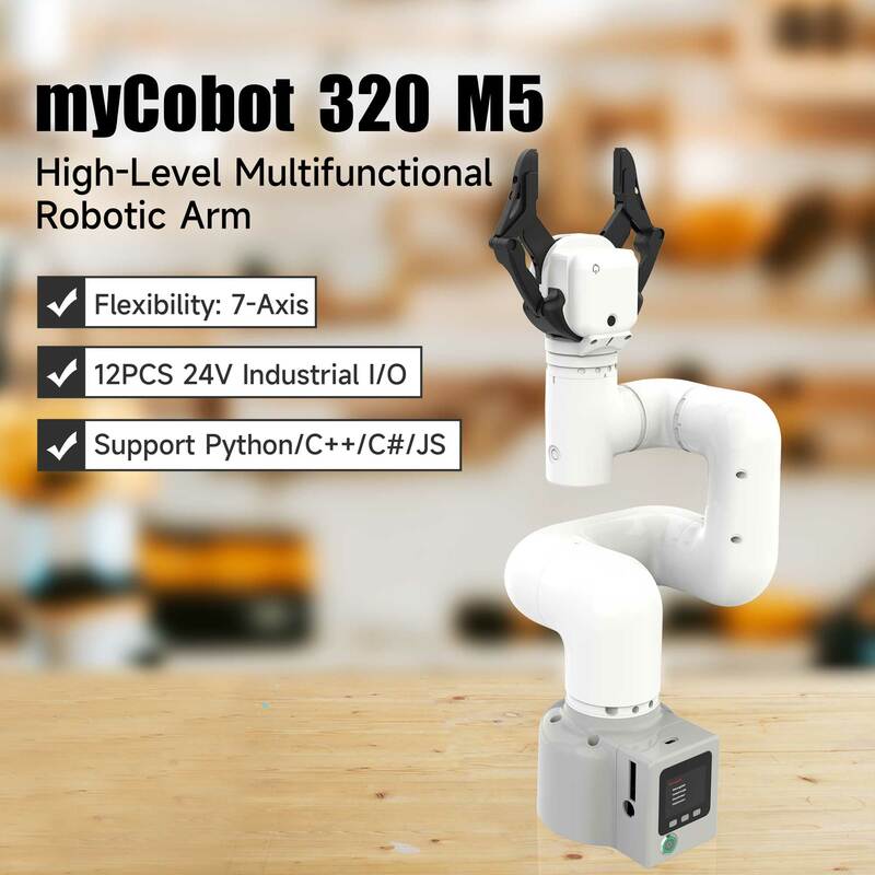 MyCobot 320 M5 Braço robótico colaborativo, Suporte 1kg Payload, Desktop comercial robótico com prendedor adaptativo pro