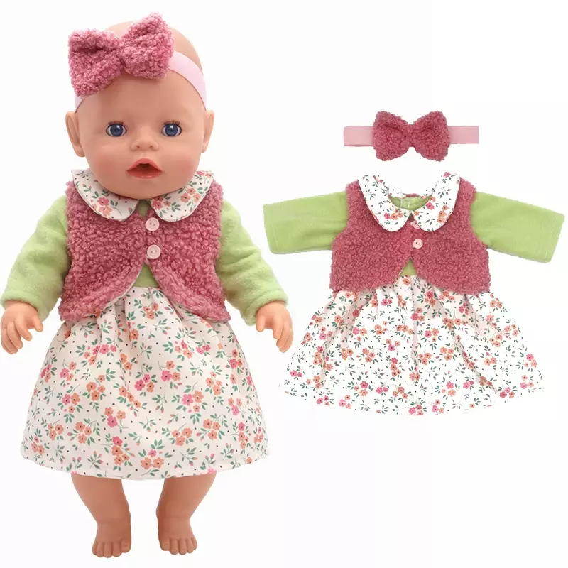 Boneka keluar membawa tas boneka aksesori untuk 43cm bayi baru lahir boneka perempuan untuk 18 inci tas pakaian boneka