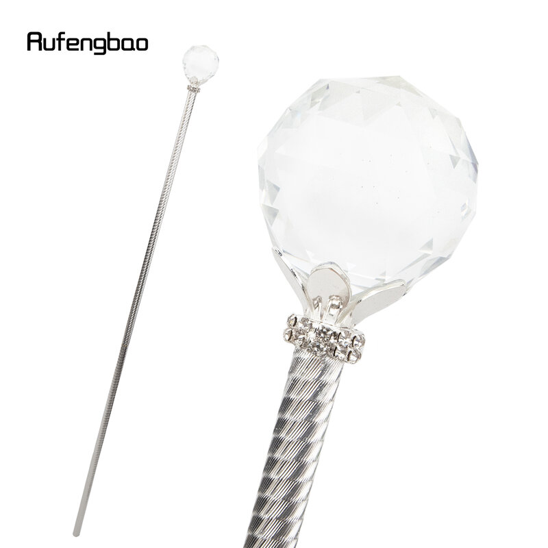 White Glass Crystal Ball Alloy Fairy Wands for Girls Princess Wands Kids Angel Wand Party Cosplay Wedding Birthday Party 91cm