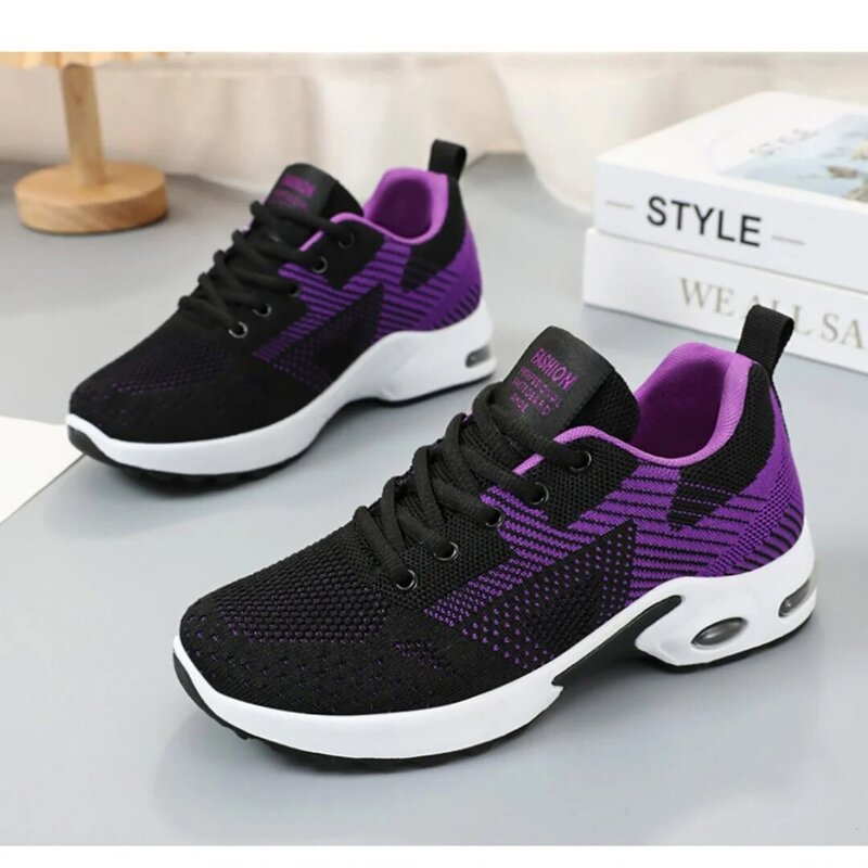 Running shoes Women 2024 spring new large size casual breathable lace-up air cushion sports shoes sneakers