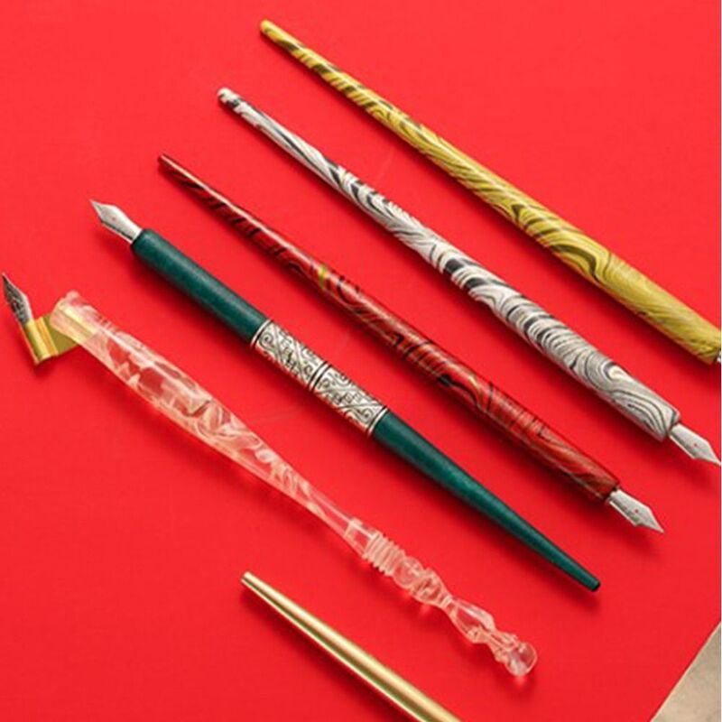 Vulpennen Manga Kalligrafie Dip Pen + 6 Pennen Belettering Kenmerkende Kalligrafie Dip Pen Kit Schrijven Tekening Komische Dip Pen Pen