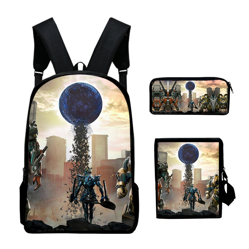 Exoprimal-mochila de juego Unisex, bolso de hombro con cremallera, bolsa de lápices única, novedad de 2023, 3 piezas