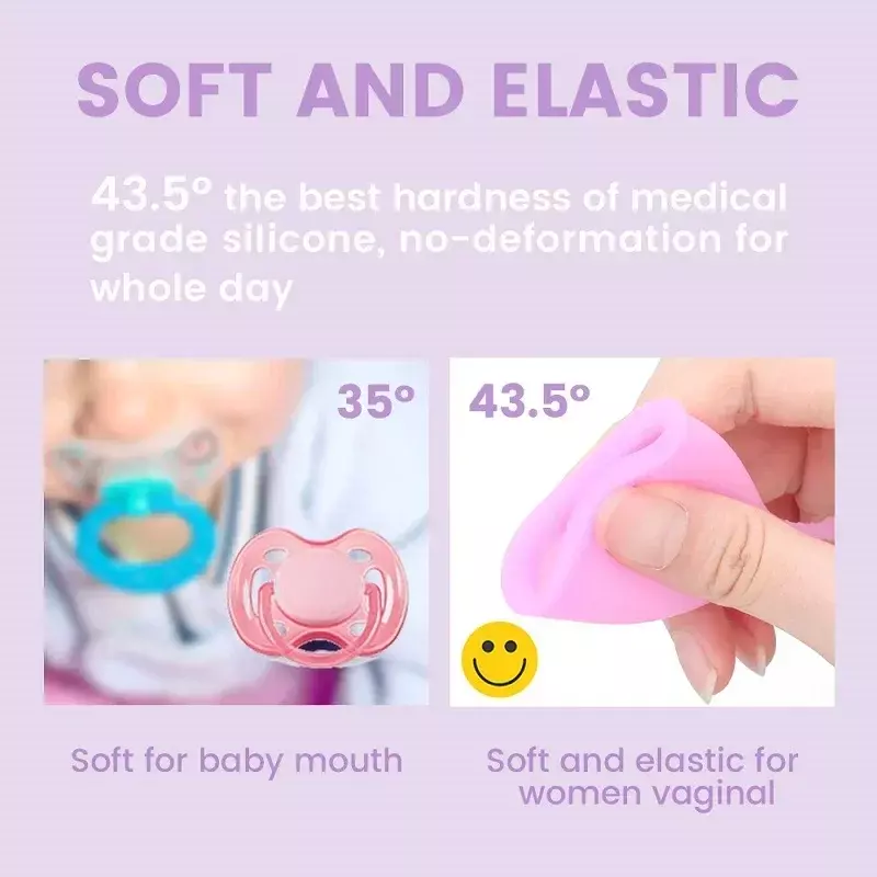 Copa Menstrual reutilizable de silicona para mujer, Copa Menstrual de grado médico, higiene femenina