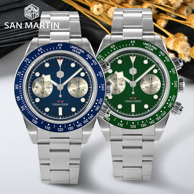 Часы San Martin мужские с хронографом, 40 мм, ST1901