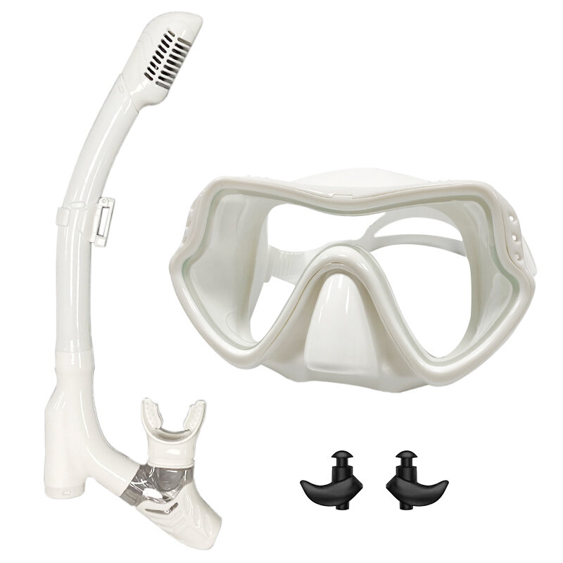QYQ Masker Selam Profesional Masker Selam Snorkel dan Kacamata Snorkel Kacamata Selam Renang Mudah Bernapas Set Tabung Masker Snorkel
