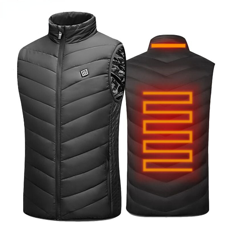 Uomo USB infrarossi 17 aree di riscaldamento gilet giacca uomo inverno gilet riscaldato elettrico gilet per lo sport escursionismo oversize S-6XL