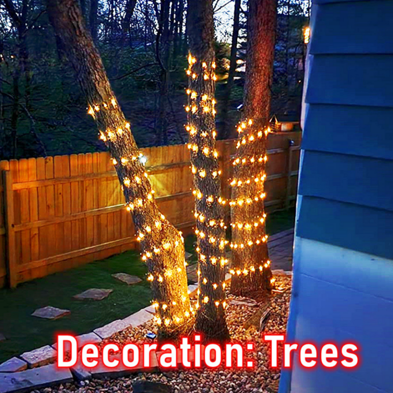 屋外LEDストリングライト,シルバーワイヤー,妖精,USB,防水,クリスマスパーティーや結婚式の装飾用