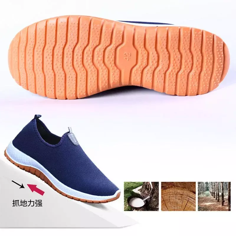 Sepatu kasual untuk pria, sepatu kets jaring bersirkulasi dengan Sol empuk untuk kegiatan olahraga dan santai