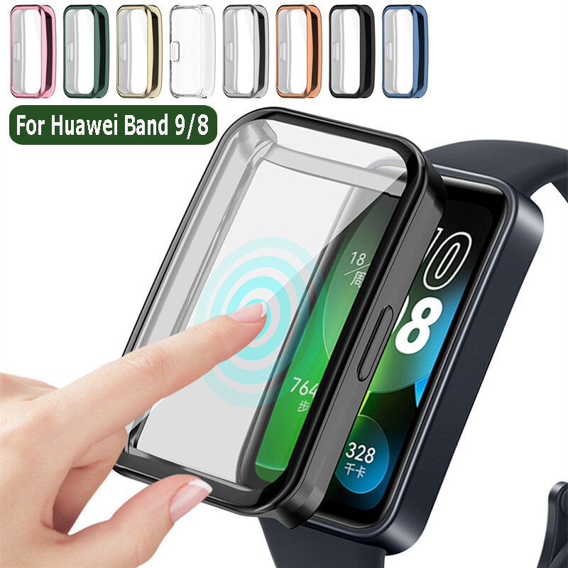 Screen Protector Case for Huawei Band 9 8 Full Coverage Bumper Soft TPU Protective Case Cover for Huawei band 8 9 Accessories