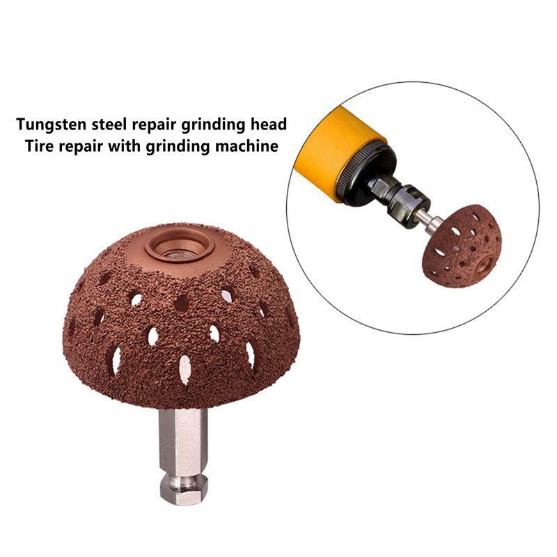 Tire Repair Buffing Wheel Eraser Wheel For Drill RV Truck Tire Buffing Wheels Tungsten Steel Bowl Type High-Speed Patch Tool