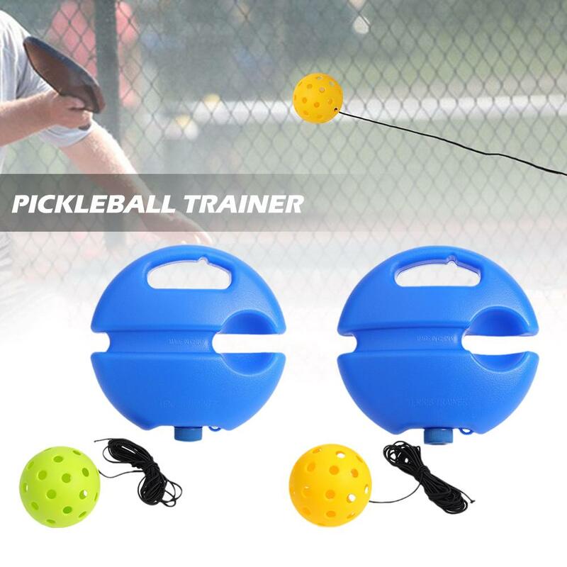 1 buah alat latihan picleball tali Baseboard peralatan tenis belajar sendiri pelatih peredam latihan latihan tenis Z5y0
