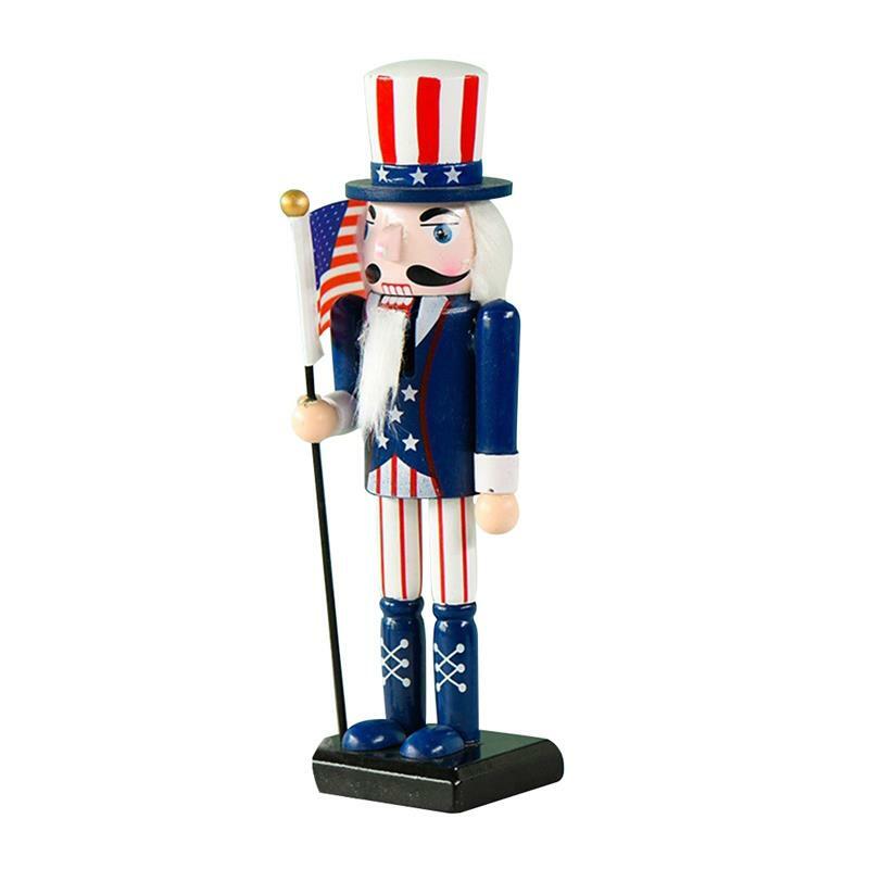Soldado americano Quebra-Nozes Figuras, Americano, Decorações De Mesa, De madeira, Dia Quebra-Nozes