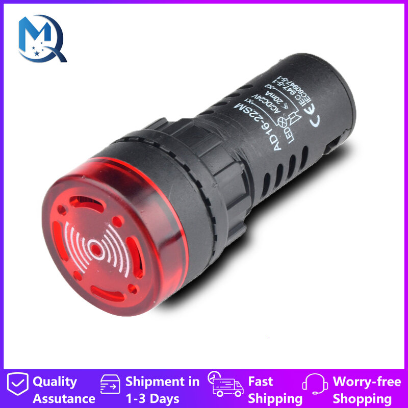 Dispositivo de alarme intermitente do som e do som e da luz do flash ED16-22SM 22mm 12v 24v 220v