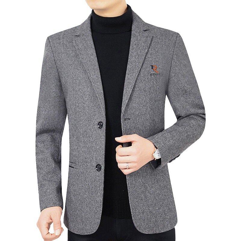 Мужской деловой пиджак, повседневный пиджак, костюмы, пальто, деловая одежда, приталенные куртки, размеры 4XL, весна-осень