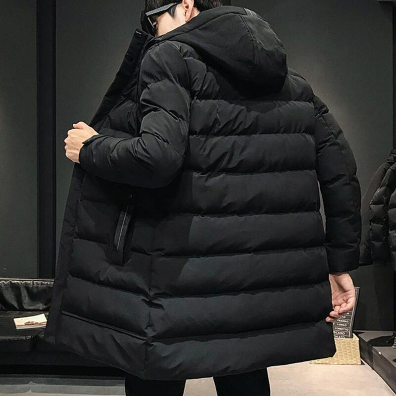 Jaket Parka kasual pria, mantel Parka musim dingin, mantel panjang setengah kerah tinggi, jaket salju luar ruangan, mantel angin musim dingin 2023