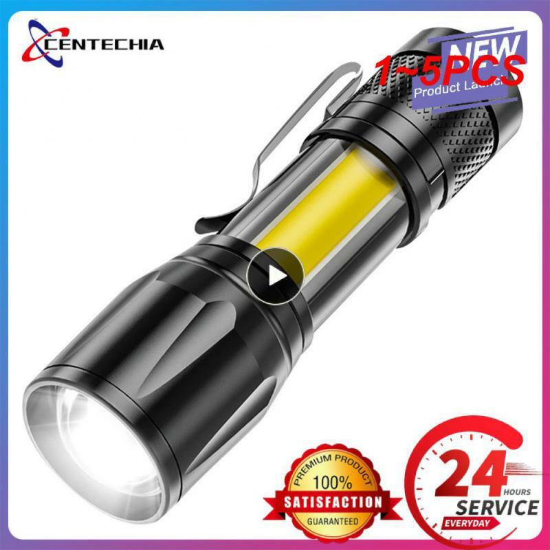 Mini LED Zoom Foco Lanterna, Carregamento USB, Impermeável, Ajustável, Penlight, Lanterna, Lanterna, Lâmpada, Quente, Novo, 1-5Pcs, 2023