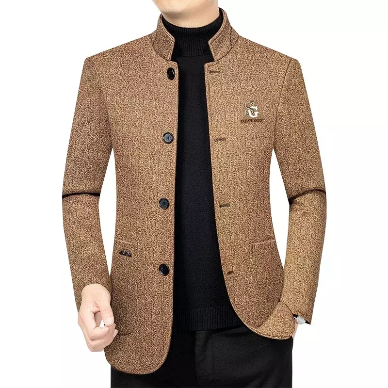 Męskie stójki kurtki biznesowe blezery nowe wiosenne jesienne męskie płaszcze garnitury casualowe wysokiej jakości męskie marynarki kurtki 4XL