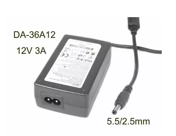 Adaptador de corriente de 2 puntas, APD DA-36A12/Asian Power Devices, 12V, 3A, barril 5,5/2,5mm