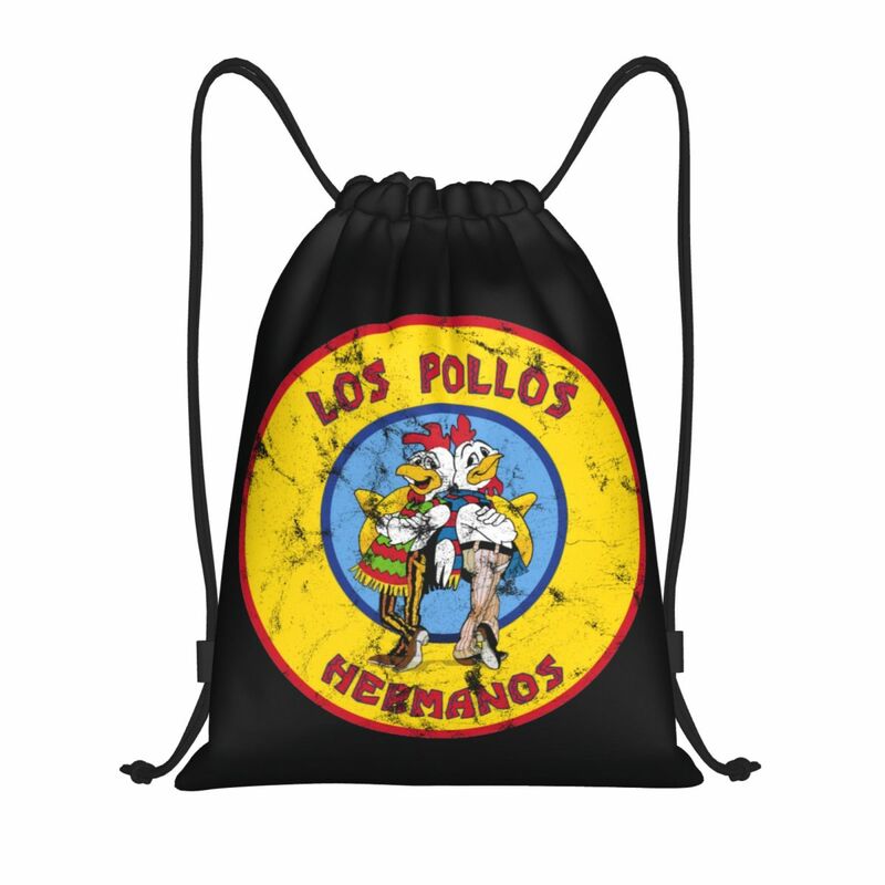 حقيبة ظهر ضيقة بالرباط للنساء والرجال مناسبة للصالة الرياضية ، حقيبة محمولة من Los Pollos Hermanos Bullseye