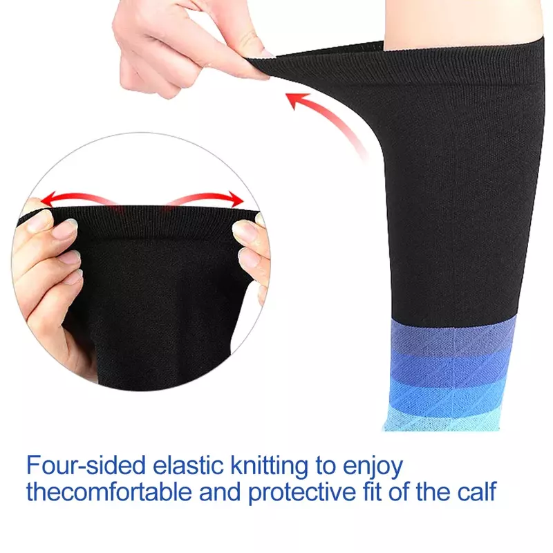 1Pair Leg Compression Socks Sport Compression Calf Sleeves Calf Cramp and Shin Splint Sleeves For Pain Relief Running