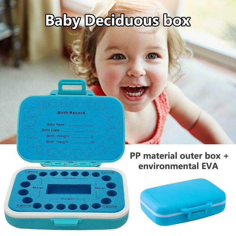 Caja de plástico para guardar el pelo del bebé, caja de plástico para guardar los dientes de leche, para niños y niñas