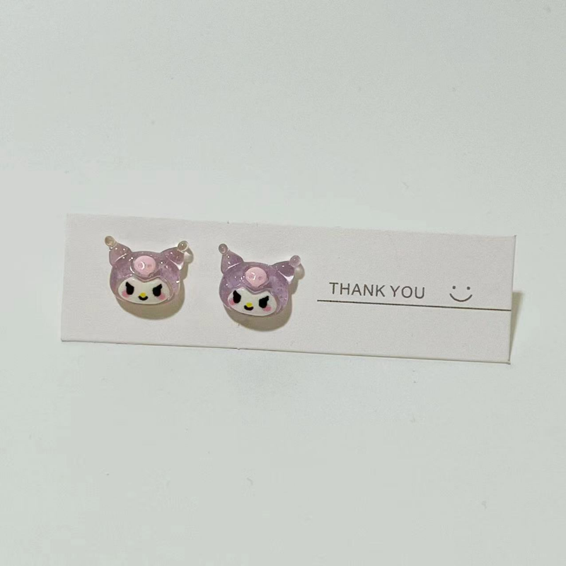 Sanrio-pendientes de Hello Kitty My Melody Cinnamoroll para mujer y niña, joyería creativa de perlas delicadas, regalos de boda