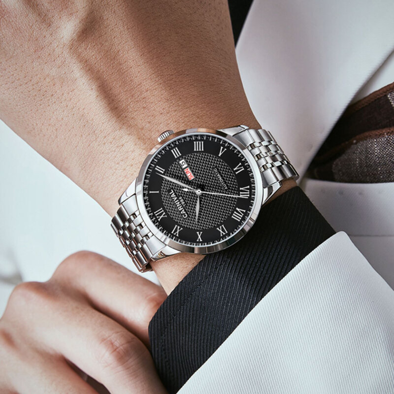 Karneval neue Männer automatische mechanische Uhr Luxus Saphirglas Miyotaj Uhrwerk Edelstahl 30m wasserdicht reloj