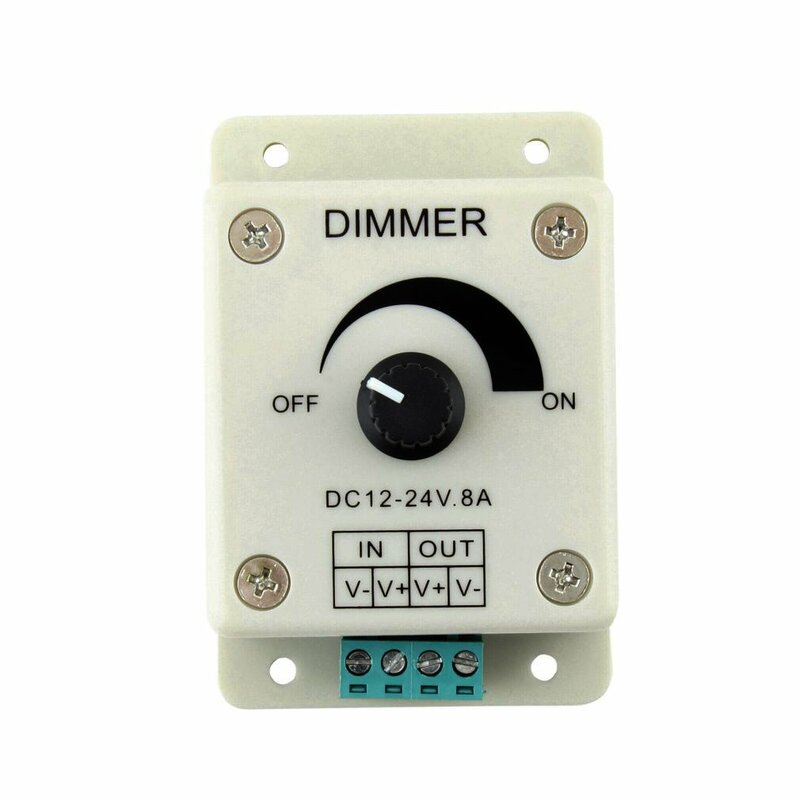 PWM dimming DC 12V 8A LED Light Protect Strip Dimmer Controller di luminosità regolabile per accessori per lampade a strisce luminose a LED