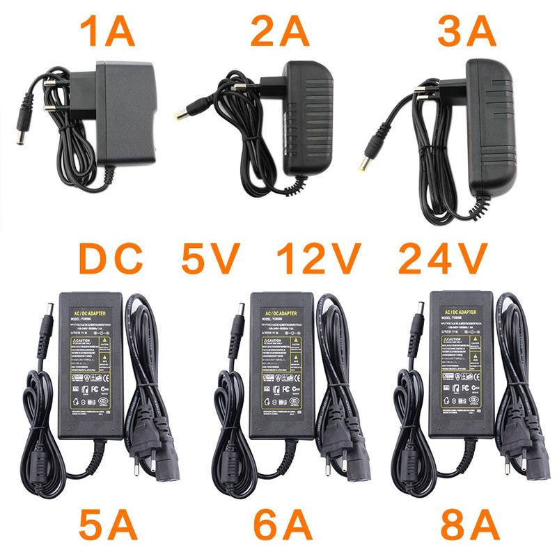 AC/DC источник питания 5 в, 6 в, 8 в, 9 в, 10 в, 12 в, 13 в, 14 в, 15 в, 24 в адаптер питания зарядное устройство 12V 1 А, 2 А, 3 А, 5 А, 6 А, 8 А, 220 В до 12 В for светодиодная лента