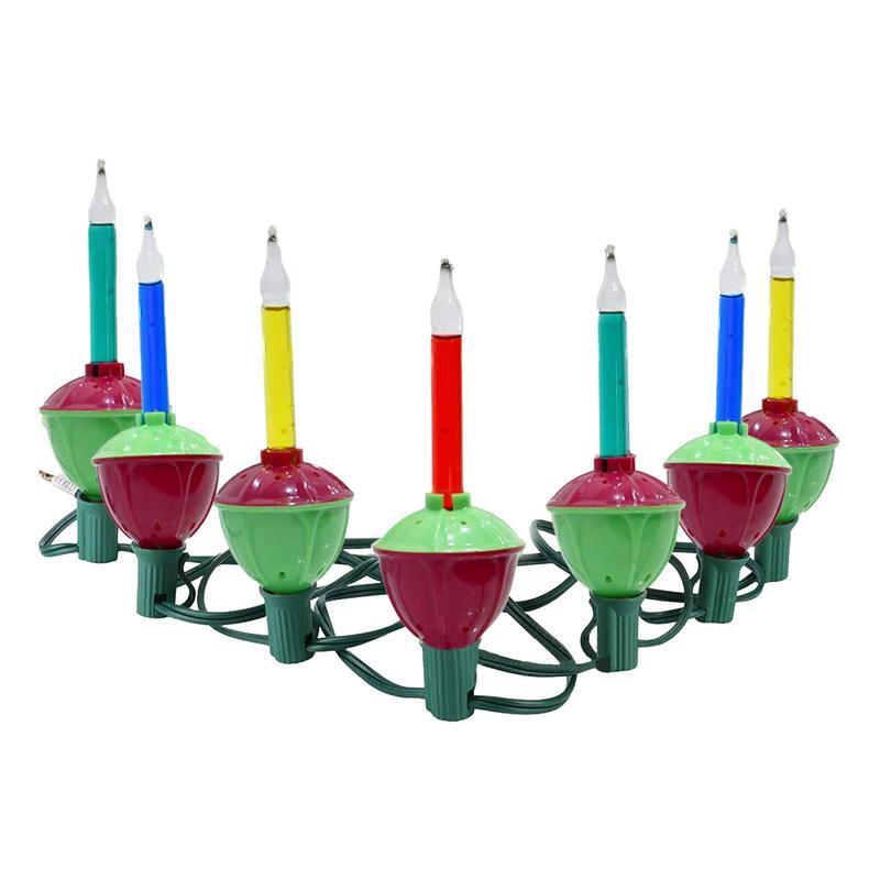 Рождественская разноцветная пузырчатая лампа с 7 осветительными приборами