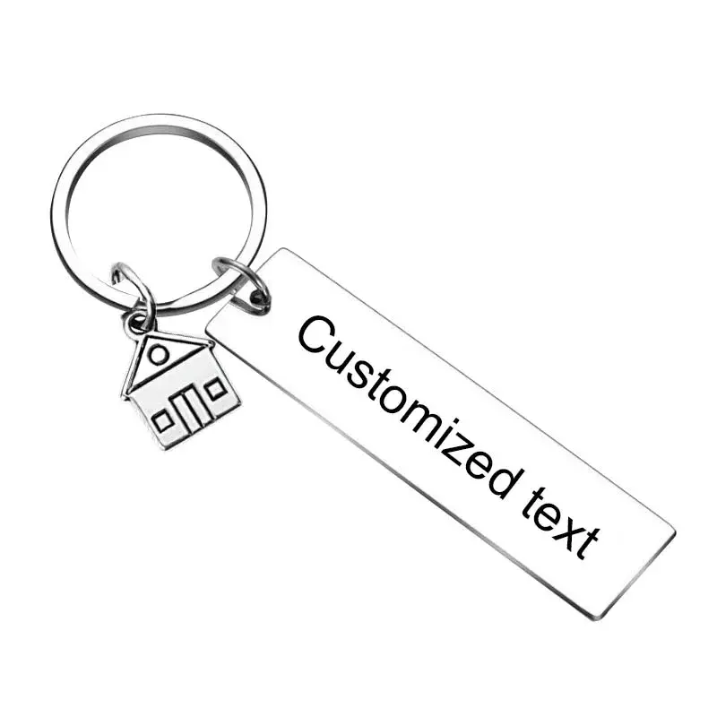 Gantungan kunci kustom personalisasi gantungan kunci rumah keluarga gantungan kunci hadiah penghangat rumah pertama kami
