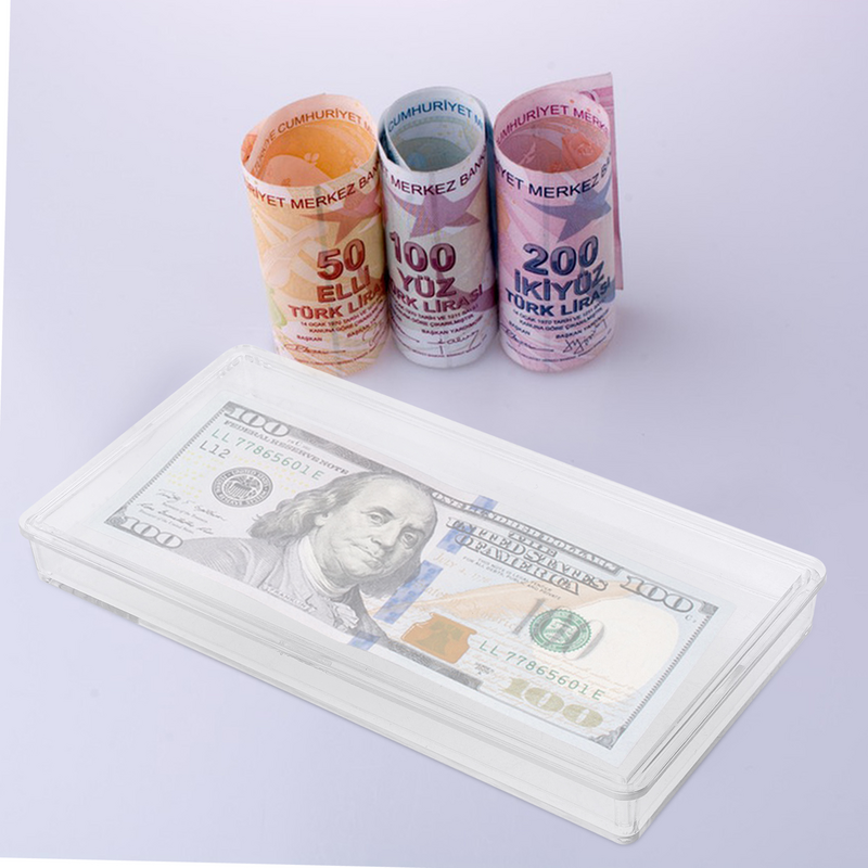 Money Case For Cash Banknote Storage Box Compartment Container Sleeves Protective Card Banknotes Abs Case for Portable Money